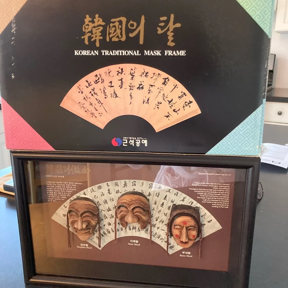 Korean Traditional Mask Shadow Box-offers …